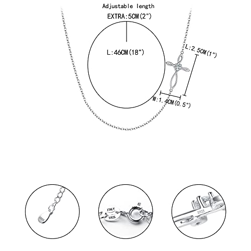 Ever Faith 925 Sterling Silver Cz Jewelry Religious Church Sideways Celtic Knot Cross Choker Necklace For Women #TOP5