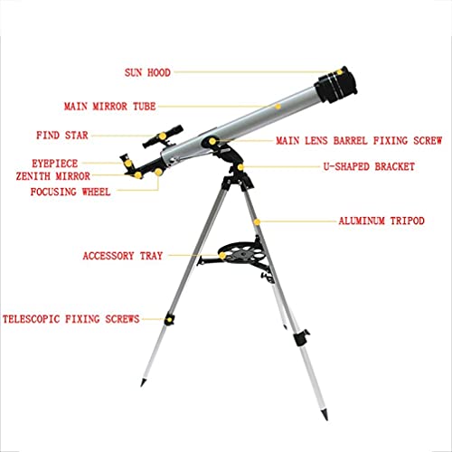 Telescopio astronómico refractor 60mm apertura 700mm focal miniatura 2
