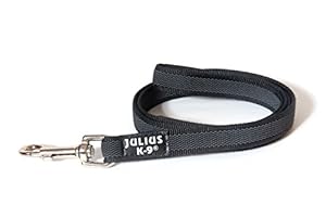 Julius K-9 IDC Color & Gray Gummierte Leine Schwarz-Grau