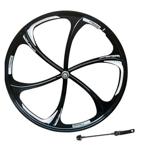 ZCXBHD 26" ܂肽ݎ]ԗp }OlVE BMX zC[Zbg 6 {X|[N s[X\ ]ԃfBXNu[LΉ 100/135mm nu 6-9[^[(Black-Silver,Front)