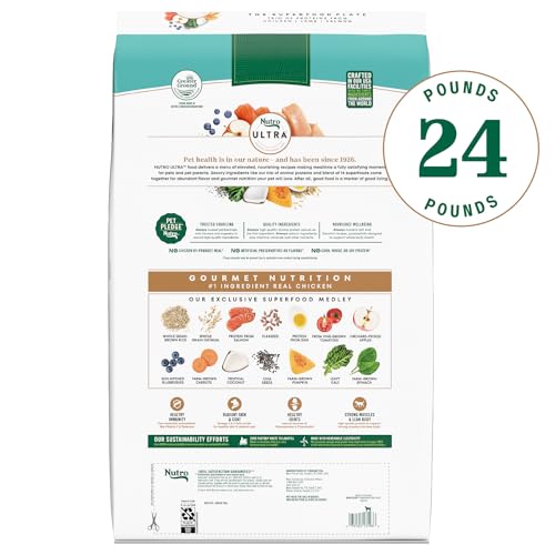 Image of Nutro Ultra High Protein Senior Dry Dog Food, Chicken, Lamb & Salmon, 24 lb