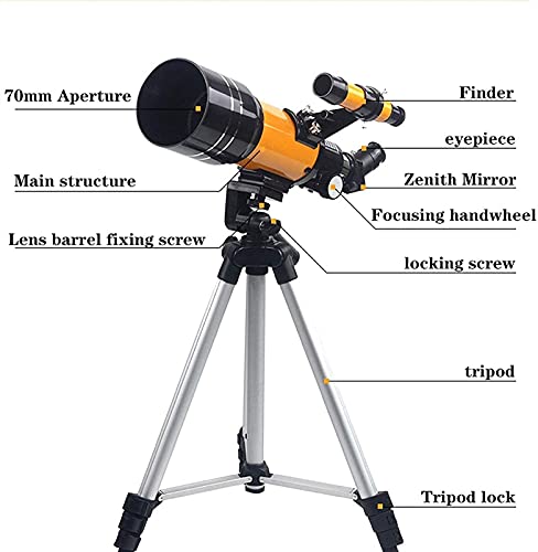 Telescopio refractor 70mm con trípode y adaptador para smartphone miniatura 4
