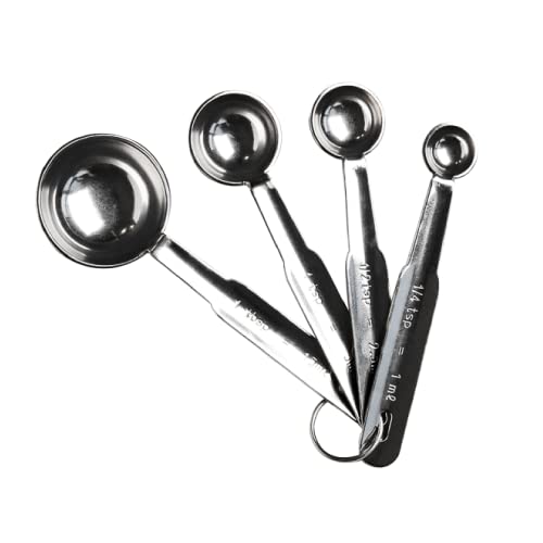 De Buyer, SET DE 4 CUCHARAS MEDIDORAS EN ACERO INOXIDABLE: 1/1.5/5/15ML-1, Pack-4827.01
