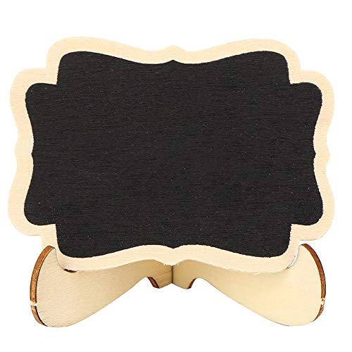 Artesanato de madeira pequena lousa exibição lousa, 10 pcs mini lousas lousa quadro de mensagens art