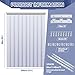 Juexica 60 x 96 Inch Plastic Strip Door Curtain Kit 0.08'' Walk in Cooler Curtains Thickness PVC Freezer Door Curtain Smooth Waterproof Hurricane Shutters Gate for Warehouse Garage Industry(Clear)