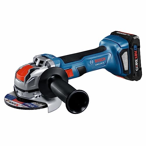 Bosch Gwx18V-8B15 18V X-Lock Brushless 4-1/2 In. Angle Grinder Kit With (1) Core18V® 4 Ah Advanced Power Battery #TOP3