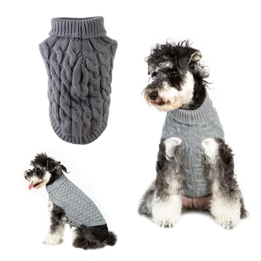 Ropa para Mascotas,Suéter para Mascotas,Suéter para Perro,Dog Sweaters,Ropa Perro,Mascotas Abrigo de Invierno,Pet Sweaters,Suéter de Perro Cálido Suéter de Invierno Ropa de Perrito,M,Gris