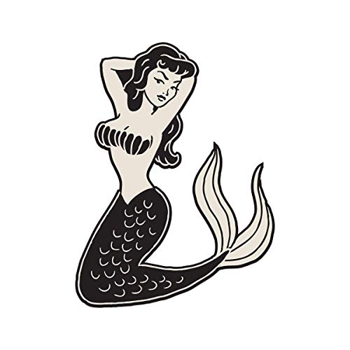 Image of Milk Mug Designs Sexy Retro Mermaid Pin Up Girl 6 inch Full Color Vinyl Decal