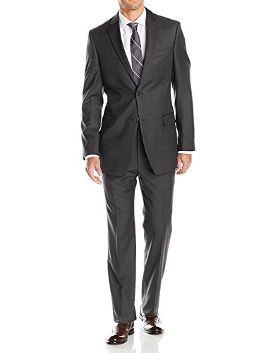 GN Luciano Men's Two Button Pinstripe Modern Fit Suit 2 Piece Jacket Pant