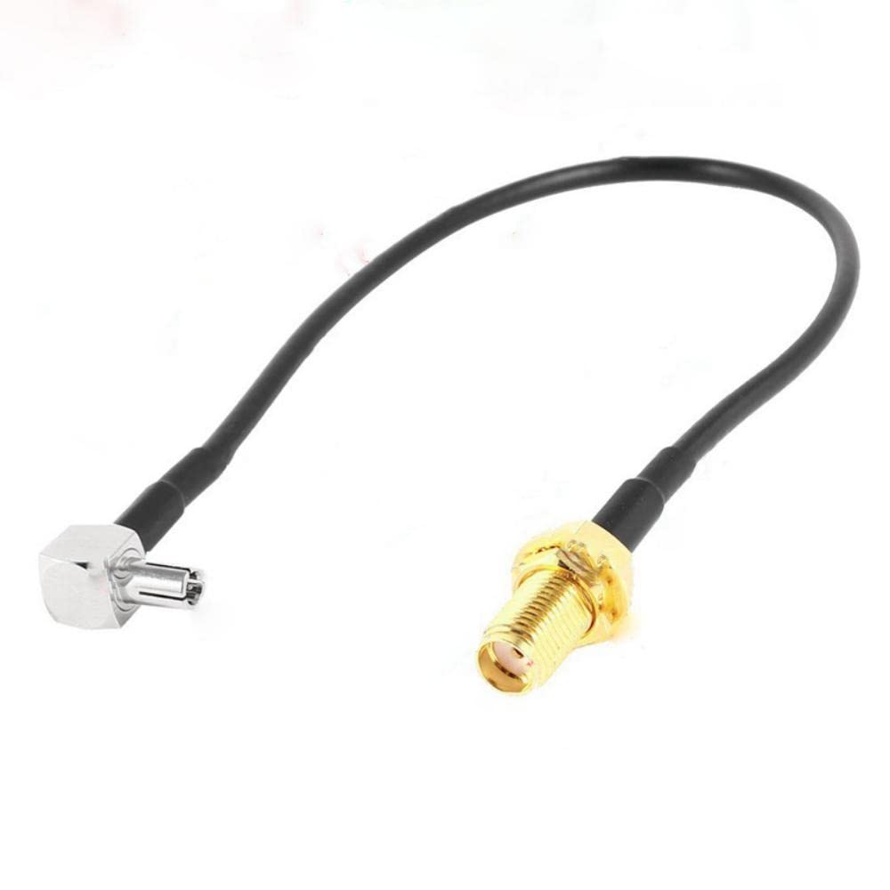 2PCS Connettori RF Adattatori da SMA a TS9 Cavo di prolunga per Antenna 4G LTE SMA Femmina da paratia a Spina TS9 Cavo ad Angolo retto