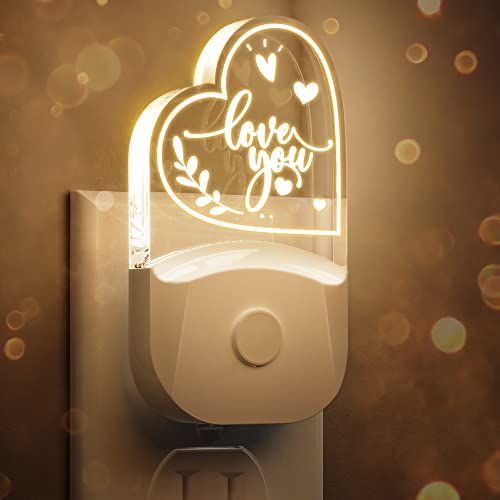 Love You Night Light Gift for Birthday, LOHAS LED Night Light for Adults, Dusk to Dawn, 3 Lighting Modes, RGB+Soft White 3000K, Heartwarming Gifts for Mom, Dad, Wife, Teacher, Room Decor Love You Night Light Gift for Birthday, LOHAS LED Night Light for Adults, Dusk to Dawn, 3 Lighting Modes, RGB+Soft White 3000K, Heartwarming Gifts for Mom, Dad, Wife, Teacher, Room Decor