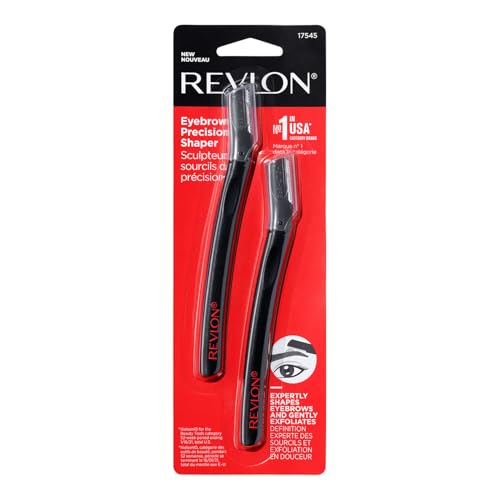 Revlon Eyebrow Precision Shaper, Eye Brow Razor, Hair Remover Blade, Reusable, Made with Japanese...