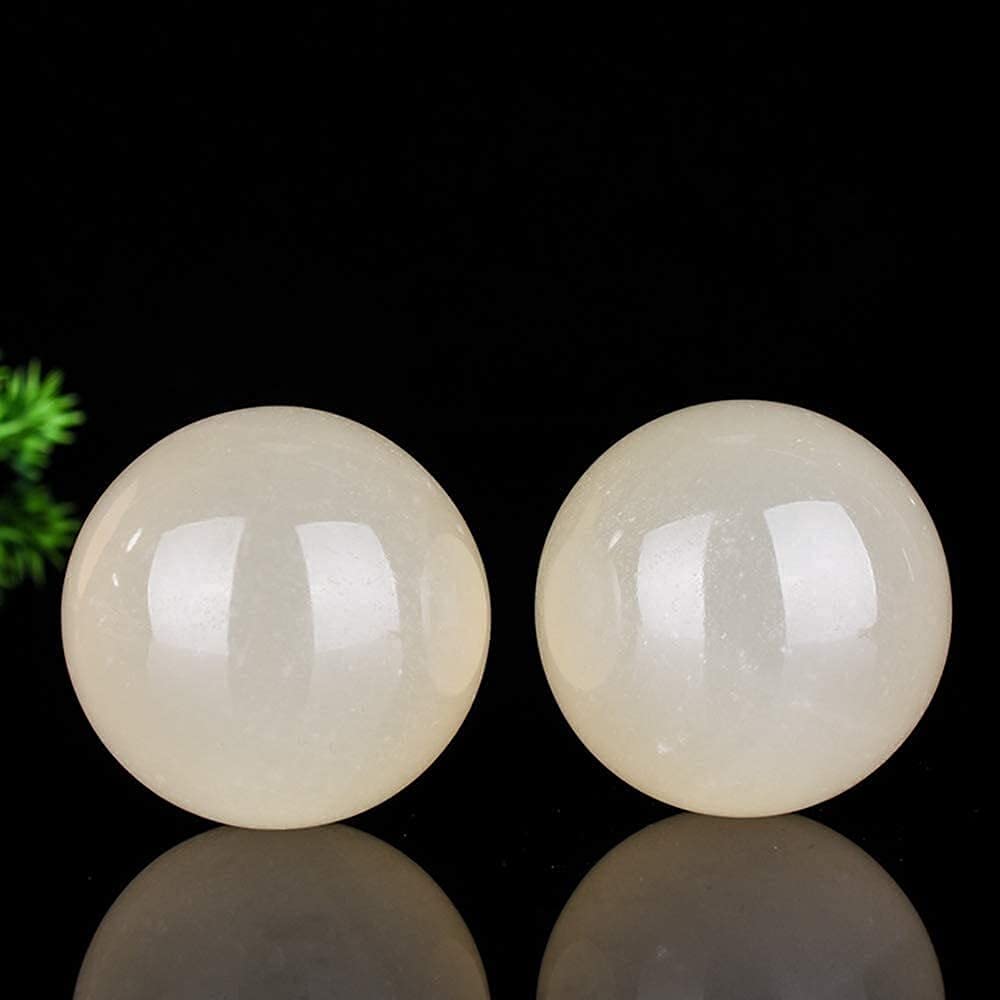 Palle Antistress per Adulti, Palle Baoding Palle Antistress per Adulti Palle per Esercizi Cinesi Giada Bianca Baoding Palle per Esercizi Antistress per la Salute/Palla PE