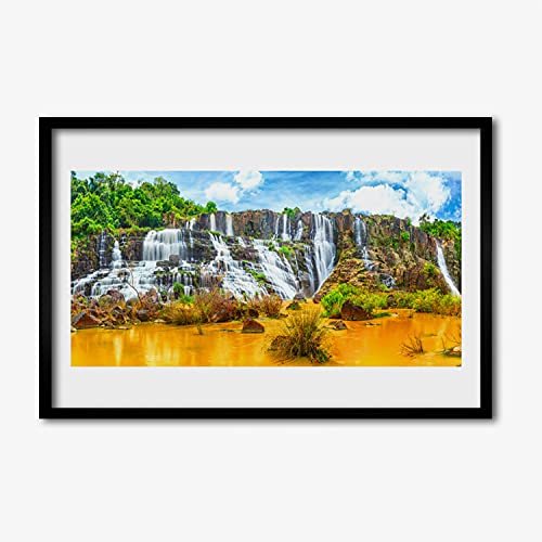 Affiche avec Cadre Cascade pour Habiller un Mur Vide 60x40 cm