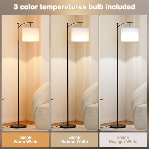 Lámpara de pie de arco para salón y dormitorio de 60 pulgadas con luz ajustable 3