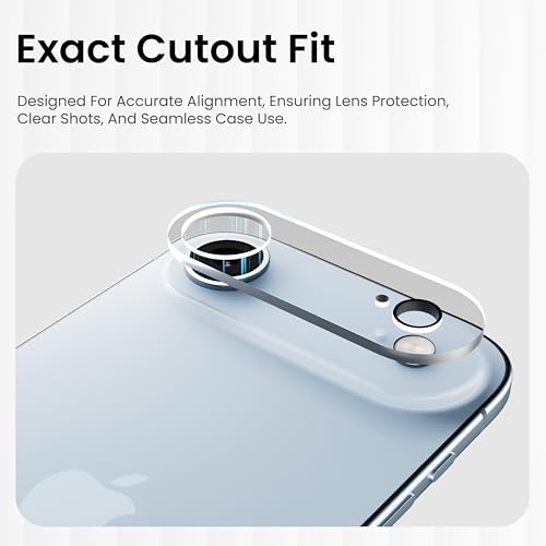 Image of CASEGEAR Clear Camera Lens Protector Compatible With iPhone Air | HD Clarity | Scratch Resistant | Complete Coverage | Easy Installation