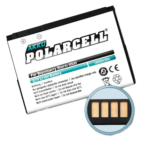 Batería de Repuesto para Blackberry 8900 9500 Storm 9520 9530 9550 9630 9650 Bold (sustituye a batería Original D X1) Polarcell con paño de Limpieza de Pantalla Mungoo