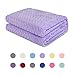 Baby Blanket Flannel, Cozy Throw Blankets for Newborn Infant and Toddler, Super Soft and Warm Receiving Baby Blanket for Crib Stroller (Purple 30 * 40