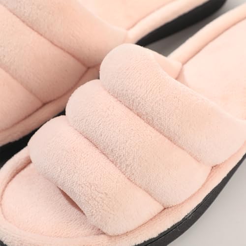 Luxurious Coral Fleece Slippers Unique Cotton Filled Top Soft and Warm Slip On for Relaxing at Home2