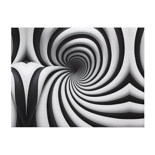 POEZJZW Manta de franela con patrón de ilusión óptica en espiral, 80 x 60 pulgadas, manta de felpa súper suave para sofá, cama, sofá, campamento y viajes
