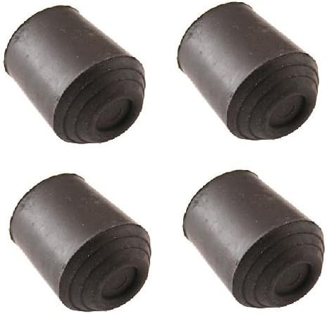 Walking Stick Ferrule 25mm 1'' - 4 Piece Rubber Heavy Duty Cane Crutch Pad Bottom Protector
