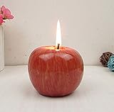 LRRH Red Apple Shaped Fragrant Candle Creative Romantic Wedding Birthday Xmas Party Home Decorations Artificial Apple Wax Candle(2PCS)