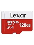 Lexar Carte Micro SD 128 Go, Carte Mémoire Micro SD+ Adaptateur, Microsdxc Carte TF jusqu'à 100 Mo/s, A1, U3, C10, V30, Full HD et 4K UHD pour Caméra, Telephone, Switch