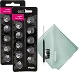 soundlab diffusori  Oticon Minifit Open 8 mm Dome Piece Bundled con Puget SoundLabs spazzola per la pulizia degli apparecchi acustici, strumento per la pulizia delle bocchette e panno in microfibra (2 pezzi) (20 cupole)
