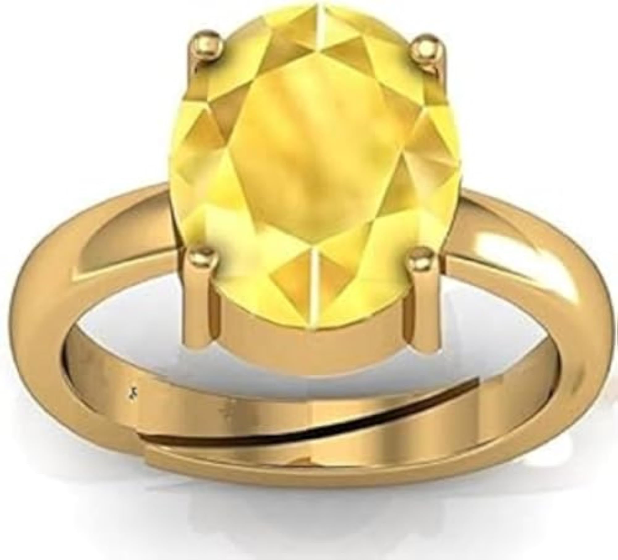 10.00 Carat A+ Quality Yellow Sapphire Pukhraj Gemstone Ring
