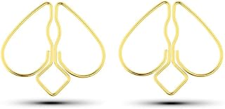 Nipple Clip Clamps with Stainless Steel Heart-Shaped Design, Adjustable Weight Metal Nipple Clamps for Men Women, Non-Piercing Metal Stimulator Nipple Clips Adult Toys (02)