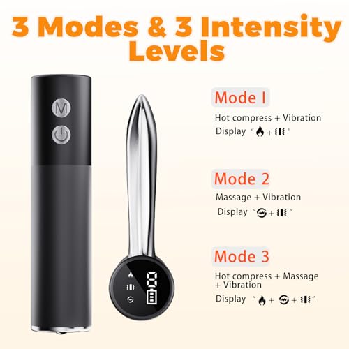 Electric Muscle Scraper Tool with Vibration,Massage& Heat, Portable Gua Sha Massager for Full Body Muscle Recovery, Relaxation, and Pain Relief (Black) - Image 6