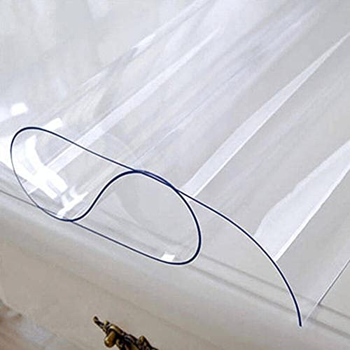 Nappe transparente pour repas de fêtes et table de camping en PVC 2 mm