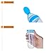 Gaodear Soft Silicone Baby Food Feeder Squeeze Bottle for Solid Food with Dispensing Spoon (Blue, 90ml)