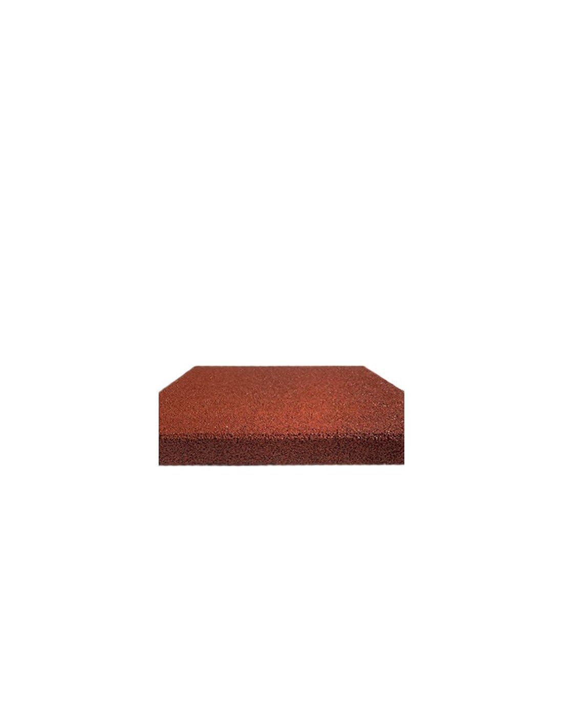 JARDIN202 - Loseta de Caucho Roja - 40 mm 50x50