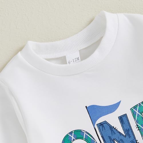 Baby Boy Girl First Birthday Golf Outfit Hole In One Golf Sweatshirt Top Jogger Pants Set 2Pcs Fall Clothes4