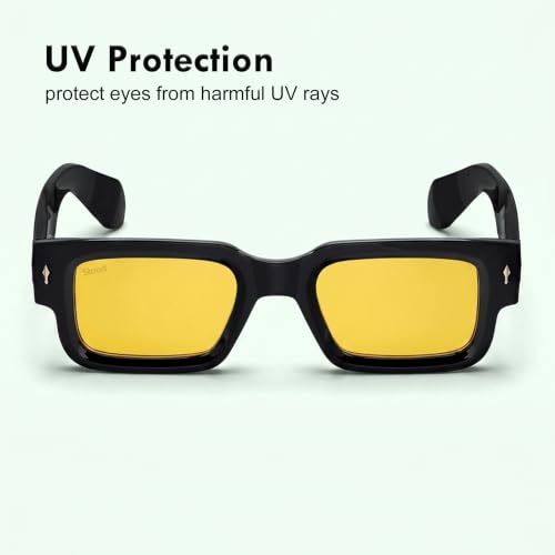 Image of Stood Bold Sunglasses |Chunky Square | Full Rim | UV Protected | Shiny | Medium | Men & Women | SG-STD0014