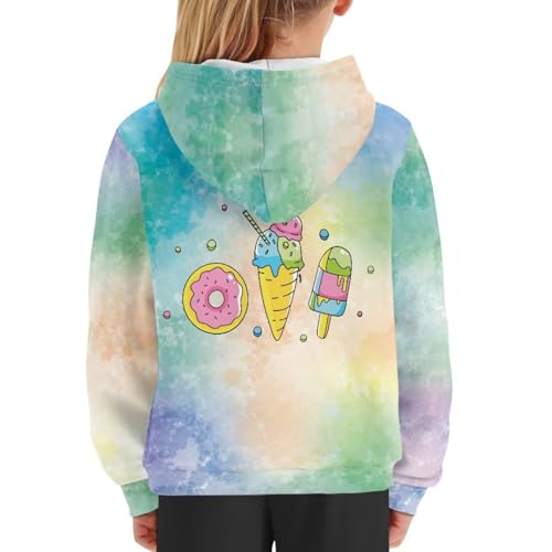 Image of Coloranimal Unisex Girls and Boys Long Sleeve Hoodies Hoody Athletic Pullover Sweatshirts Tops Age 6-16year