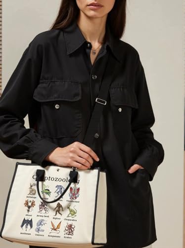 GJTIM Cryptozoology Gift Cryptozoology Tote Bag Cryptid Lover Biologist Gift Cryptid Monster Present 5