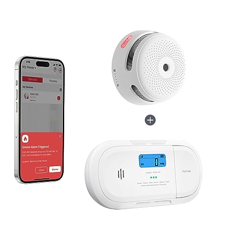 X-Sense Smart Smoke Detector XS01-WX (1-Pack) and Smart Carbon Monoxide Detector XC04-WX (1-Pack)