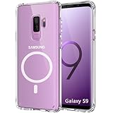 Pemuyak for Samsung Galaxy S9 Phone Case,Compatible with Mag-Safe, Anti-Yellowing Military-Grade Drop Protection Rugged Shockproof Magnetic Case for Galaxy S9 5.8 inch, Clear