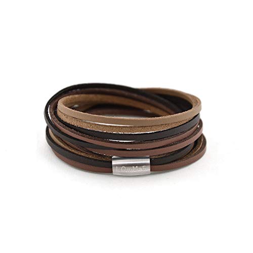 Preisvergleich Produktbild kOmMa5 Design Wickel-Armband Unisex, Brownie, XXL