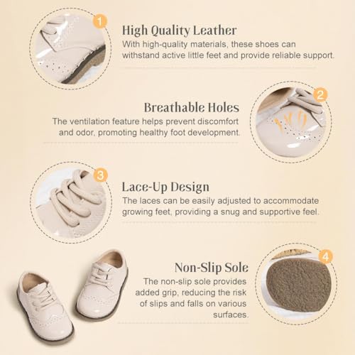 Image of KIDSUN Girl's Oxford School Uniform Dress Shoe Princess Flats Bow Slip on Loafer (Toddler /Little Kid)