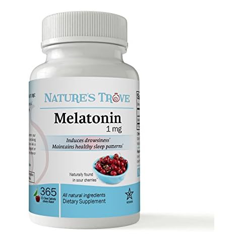 Melatonin 1mg by Nature's Trove - 365 EZ-Chew Tablets Cherry Flavor Cover