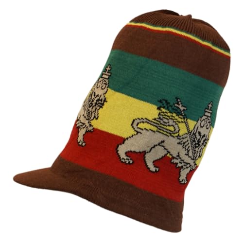 Image of Shoe String King SSK Rasta Knit Tam Hat Dreadlock Cap. Multiple Designs and Sizes.