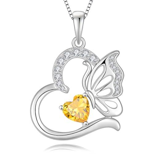YIFSIY Butterfly Necklace for Women...