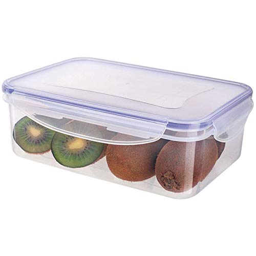 Conjunto com 3 potes Herméticos Retangular Azul , PLA3697-AZ, Euro Home