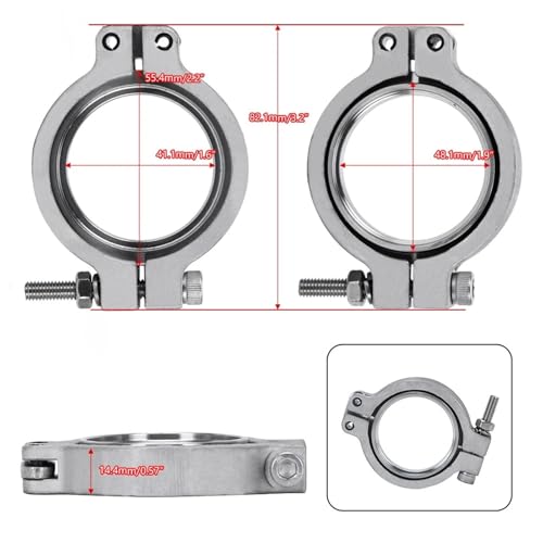 Collier de serrage en V inox robuste pour bride de wastegate MVR 44mm