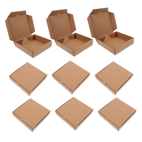 STOBAZA 20pcs Pizza Boxes Corrugated Paper Takeout Containers Mini Pizza Boxes for Storage