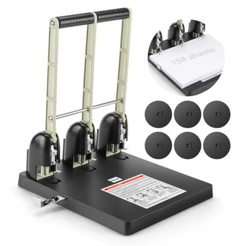 IronGrip Compact Heavy-Duty 3-Hole Punch Portable Design