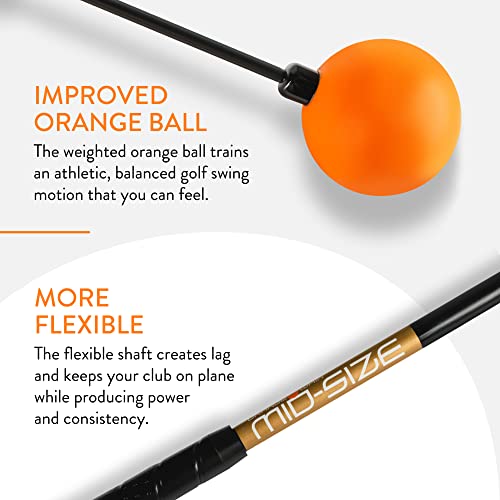 Image of Orange Whip Golf Swing Trainer Aid Patented & Made in USA for Improved Rhythm, Flexibility, Balance, Tempo, and Strength *American Made*